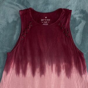 American Eagle Outfitters Burgundy Ombre Tank Top